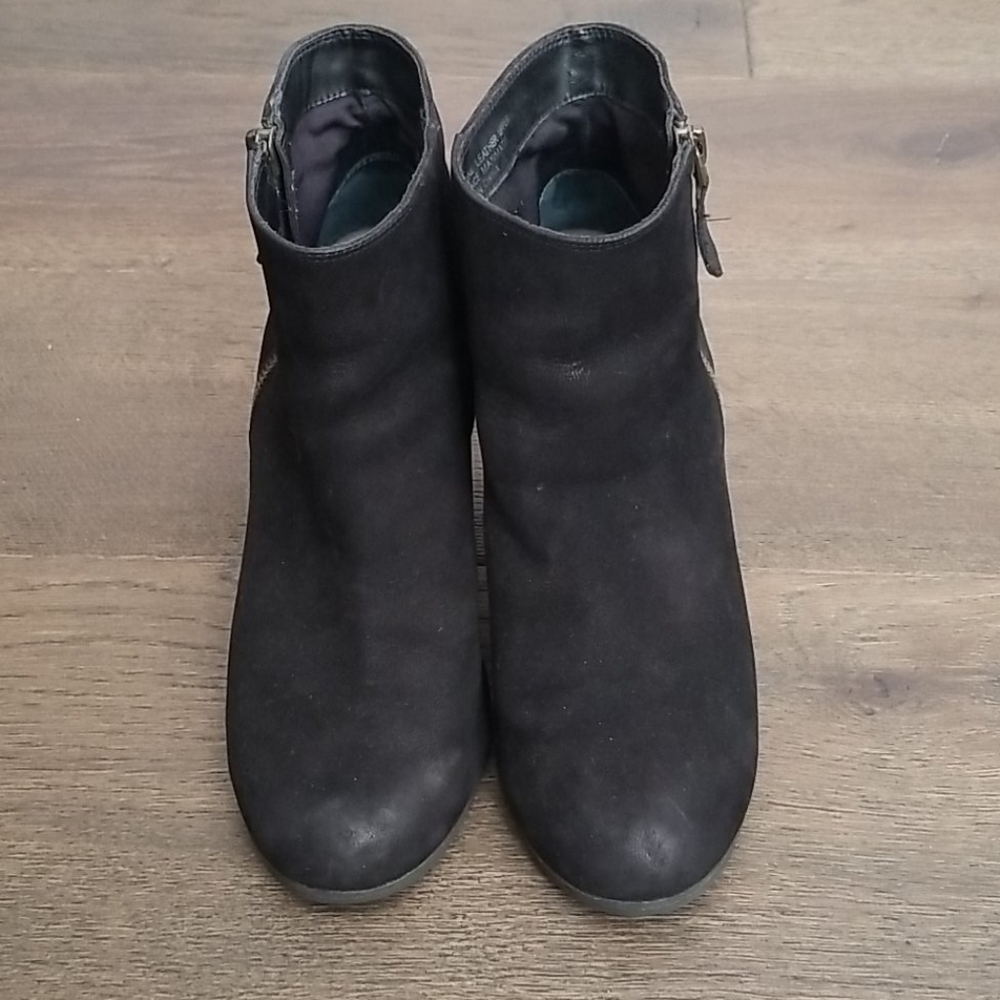 Black suede ankle boots